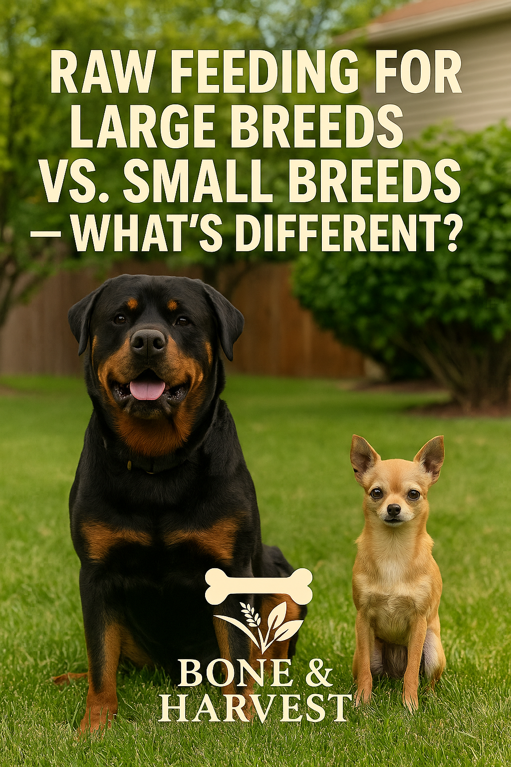 Raw Feeding for Large Breeds vs. Small Breeds — What’s Different?